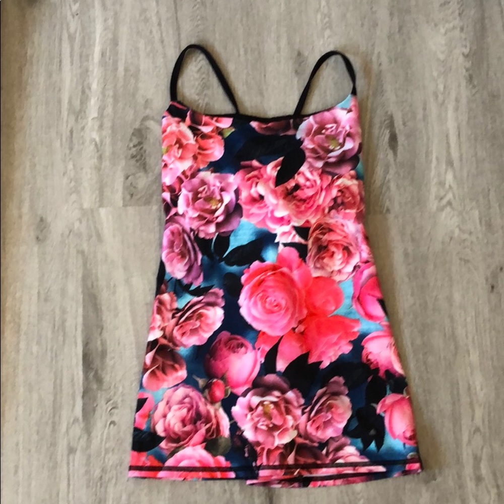 Lululemon Tank w/ Built In Bra - Pink Floral